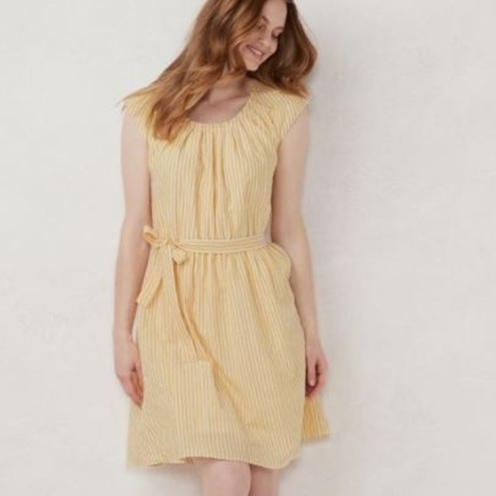 LC Lauren Conrad Cotton Boho Yellow Strip Dress